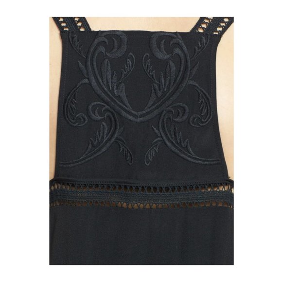 MADISON MARCUS-Lace Trim Embroidered Silk Jumpsuit - Picture 3 of 6